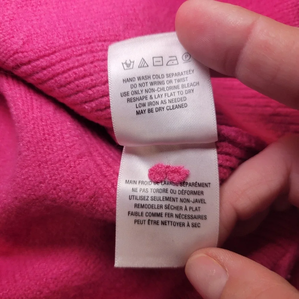 Moth Anthropologie‎ Pink Cowl Neck Sweater XS Curved Hem Pullover O